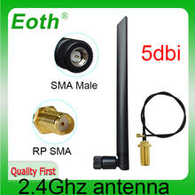 Antena wifi 2,4 Ghz antena 5dbi SMA macho 2,4G antena wifi IOT Zigbee tamaño pequeño aérea + PCI U.FL IPX a Cable Pigtail de RP-SMA 2024 - compra barato