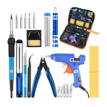 WENXING 60w Electric Soldering Iron kit Desoldering Pump Welding Hot Melt Glue Gun Hand Power Welding Tools Sets 110V/220V 2024 - buy cheap