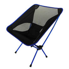 New Adjust Extended Blue Color Aluminum Frame Fishing Folding Camping Beach Chair Big Chair Moon Chair For Garden Outdoor Sports 2024 - buy cheap