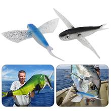 1PC Bionic Flying Fish Saltwater Fishing Lure For Kingfish/Tuna/Mackerel/Marlin/Mahi Mahi Fishing Accessories PVC 21CM Baits 2024 - buy cheap