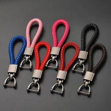 Fashion handmade leather rope keychain Car key ring key chain bag pendant accessories 2024 - buy cheap