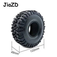 4PCS 120MM 1.9INCH Rubber Rocks Tyres Wheel Tires for 1:10 RC Rock Crawler Axial SCX10 90047 D90 D110 TF2 For TRX-4 W121 2024 - buy cheap