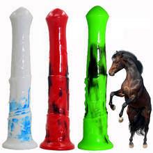 Grande ventosa dildo de cavalo, brinquedo sexual estimulador de ponto g, plugue anal, masturbador feminino, pênis realista, pau, brinquedos para mulheres, homens 2024 - compre barato