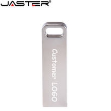 JASTER USB 2,0 de alta velocidad-unidad Flash de metal y plata, 4GB, 16GB, 32GB, 64GB, lápiz de memoria (más de 10 Uds. De logotipo gratis) 2024 - compra barato