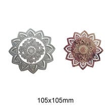 Moldes de corte de metal renda círculo flor novo para cartão diy scrapbooking estêncil para artesanato de papel álbum modelo 10.5*10.5cm 2024 - compre barato