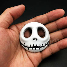 3D White Jack Skellington Skull Pumpkin Face Car Emblem Motorcycle Badge Sticker 2024 - buy cheap