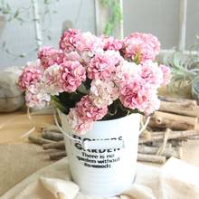 Искусственные цветы, искусственный букет гвоздики, свадебные декоративные цветы, вазы для украшения дома, аксессуары, декоративный цветочный горшок 2024 - купить недорого