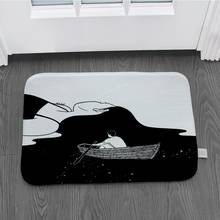 Women's graphic printing non-slip door mat kitchen door flannel floor mat color indoor floor mat carpetLZE38 2024 - buy cheap