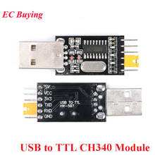 Módulo convertidor USB a TTL UART CH340G CH340 3,3 V 5V, interruptor STC, microcontrolador, Cable de descarga, placa de cepillo 2024 - compra barato