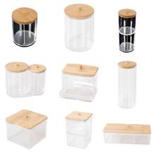 Almofadas para maquiagem, caixa organizadora de cosméticos com capa de bambu 95aa 2024 - compre barato