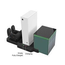 Estación de carga para almacenamiento de discos de juego, soporte Vertical para Xbox One X, ventilador de refrigeración con cargador de controlador y 3 puertos USB 2024 - compra barato