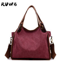 Ruwb moda bolsa de lona sacos ombro retro bolsas femininas marcas famosas grande capacidade saco do mensageiro compras sac a principal femme 2024 - compre barato