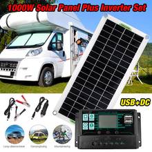 Sistema de painel solar poderoso, kit de inversor solar de 1000w com 12v e 24v para recarga completa 2024 - compre barato