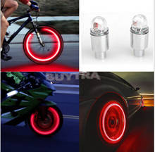 Luzes de led para pneu de bicicleta, luzes de luz com bateria para roda de mountain bike, pneus, válvula, protetores, luz de led, vermelho e azul, 2 peças 2024 - compre barato