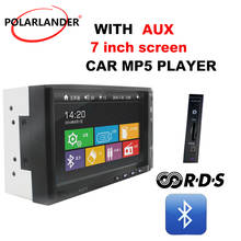 7 дюймов RDS заднего вида в европейском и американском стиле HD MP5 автомобиль радио Hands-Free 2 Din FM/AM вставки машины Bluetooth MP4MP3 USB / AUX / SD 2024 - купить недорого