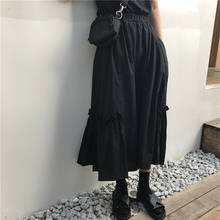 Womens Skirt Vintage Clothes Long Skirts Black Harajuku Summer High Waist Streetwear 2020 Fashion flowy Spring Elastic Chiffon 2024 - buy cheap