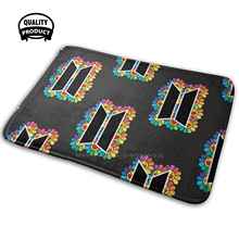 Alfombrilla con logotipo de flores Hobicore 3D, suave, antideslizante, cojín, Kpop Jimin Suga Jungkook Jin Jhope Taehyung Yoongi V Namjoon Boys 2024 - compra barato