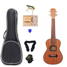 Kit ukulele jacarandá, 23 com 4 cordas, mogno, com bolsa, sintonizador, mini guitarra havaí, instrumento musical, uk2305c 2024 - compre barato