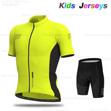 2022 New Team Breathable Kids Cycling Jersey Set Shorts Children Bike Clothing Boys Summer Bicycle Wear Mtb Ropa Ciclismo 2024 - buy cheap