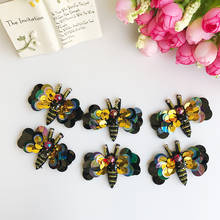 Sewing on Beading Appliques Rhinestone Insect Beaded Patches Decorative Craft Patch for DIY Shoes Clothes Hats 2024 - buy cheap