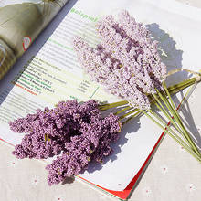6 Pieces /Bundle PE Lavender Cheap Artificial Flower Wholesale Plant Wall Decoration Bouquet Material Manual Diy Vases for Home 2024 - купить недорого