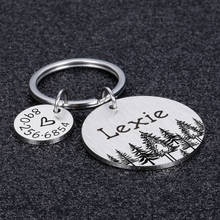Anti-lost Dog ID Keychain Personalized Pet Name Phone Number Pet ID for Cat Puppy Dog Collar Tag Keyring Pet Keychain 2024 - buy cheap