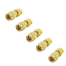 5pcs/lot RF RP SMA Connector RP-SMA Male Plug to RP Male Plug RF Coax Adapter Straight Gold plated Connector 2024 - buy cheap