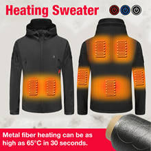 Ropa de calefacción eléctrica de 5V, chaqueta cálida de terciopelo para esquiar, montar, montañismo, a prueba de viento, chaqueta de caza 2024 - compra barato
