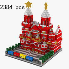 Micro Bricks Mini Blocks Architecture World Famous Sets Model Building Kits Kids Toy Creator Expert Russia Moscow Red Square New 2024 - buy cheap