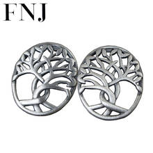 FNJ Tree Earrings 925 Silver Original Pure S925 Sterling Silver Stud Earring for Women Jewelry Good Luck 2024 - buy cheap