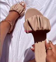 Hot Women Slippers Sandals 2020 New Europe Non-slip Flat Slippers Ladies Cloud Soft Leather Slant Dumpling Women Shoes Drop Ship 2024 - buy cheap