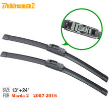 Buildreamen2 1 Pair Auto Windscreen Wiper Blade For Mazda 2 2007-2016 Car Soft Rubber Window Windshield Wiper Free Shipping ! 2024 - buy cheap