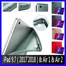 Para Novo iPad 9.7 Caso Ar 1/Air 5th 6th 2 PU Caso Capa de couro Macio 2017 2018 (A1822 A1823 A1893 A1954 A1566 A1567 A1474 A1475) 2024 - compre barato