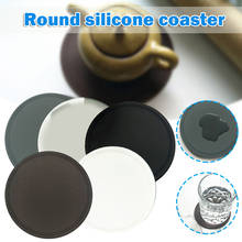 Coasters de bebida de silicone suporte de copo antiderrapante coasters resistente ao calor esteira de copo copos macios mesa placemat pw 2024 - compre barato