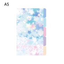 1Set Cherry Blossom A5 A6 Loose Leaf Notebook Divider Index Separator Binders M17F 2024 - buy cheap