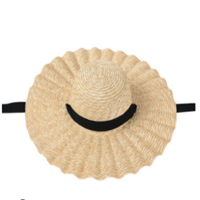 Natural Large Wide Brim Wavy Ruffles Hats wheat-straw Hat Women Summer Fringe Beach Hat Weave Sun Hat With Black&White Belt 2024 - buy cheap
