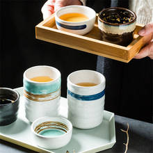 Taza de cerámica Retro japonesa para beber agua y café, taza creativa de té de la tarde, pequeña, taza de vino, vajilla de oficina 2024 - compra barato