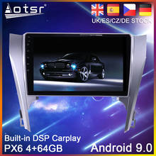 Sistema multimídia automotivo, reprodutor com android 10.0, px6, 64g de rom, navegação gps, rádio, som estéreo, para toyota camry 2003-2010 2024 - compre barato