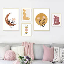 Christmas Decoration Canvas Painting Posters Body Art Yoga Moon Wall Art Picture for Living Room Decoration Home Deco Gift 2024 - buy cheap