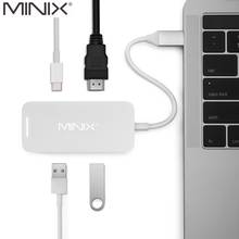 Minix-adaptador multiportas neo c, usb 3.0, saída hdmi, carregamento, compatível com novo macbook 2024 - compre barato