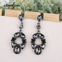 Veyofun Cute Hollow Crystal Drop Earrings Trendy Bridal Dangle Earrings Fashion Jewelry for Women Gift 2024 - buy cheap