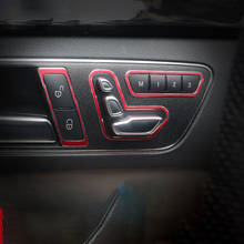 Аксессуары хромированная крышка переключателя кнопки регулировки сиденья для Mercedes Benz W204 W205 W212 W218 X204 X166 C E GLK GL ML Class GL450 2024 - купить недорого