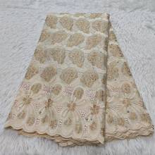 Latest swiss voile lace in switzerland african lace fabric wedding 5yards swiss lace fabric cotton fabric for dress  HZ1117 2024 - buy cheap