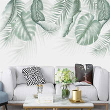 Custom 3D wallpaper mural hand-painted Nordic small fresh tropical plants living room background wall decoration painting wallpa 2024 - buy cheap