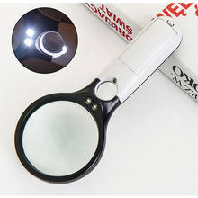 3X 45X Handheld Reading Magnifying Glass Illuminated Magnifier Microscope Lens Jewelry Watch Loupe Magnifier With 3 LED 2024 - buy cheap