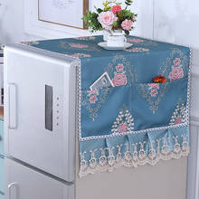 Fyjafon-cubierta de refrigerador bordada, cubierta a prueba de polvo, tela decorativa de encaje con bolsa de almacenamiento, 55x135/70x170 2024 - compra barato