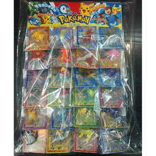 TAKARA TOMY 24 шт./компл. Pokemon куклы карты Pocket Monster Коллекционная модель игрушки подарки для детей Пикачу фигурку на каблуке 5 см 2024 - купить недорого