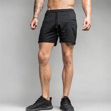 Calção esportivo fino e respirável, calção de malha elástica masculina para treino fitness de verão 2024 - compre barato