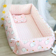 Cama de bebé recién nacido cuna portátil cama de viaje de algodón cuna 2 unids/set bebé dormir cama de niño extraíble plegable BXX027 2024 - compra barato
