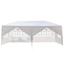 3 x 6m White Outdoor Gazebo, Waterproof Canopy Wedding Party Tent Six Sides Two Doors 2024 - buy cheap